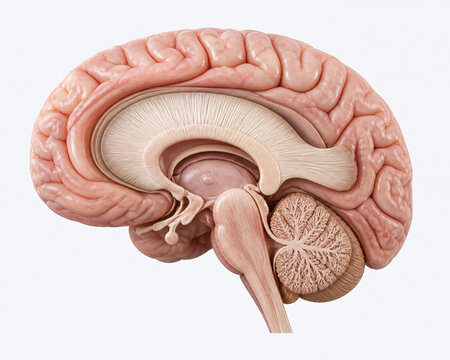 Corpus callosum anatomical brain cross section illustration