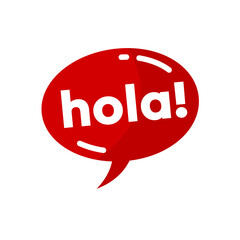 Hola - red speech bubble © KR Studio