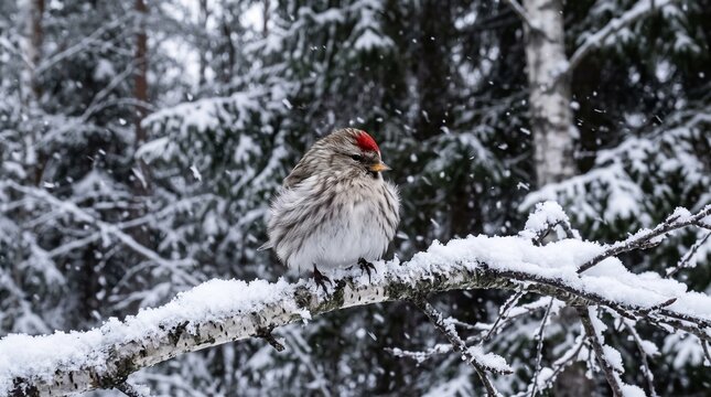 Person in red jacket skiing down snowy mountain slope