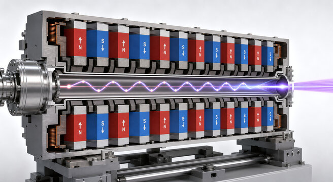 Undulator magnet array generating bright collimated X ray beam