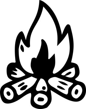 vector illustration of a bonfire