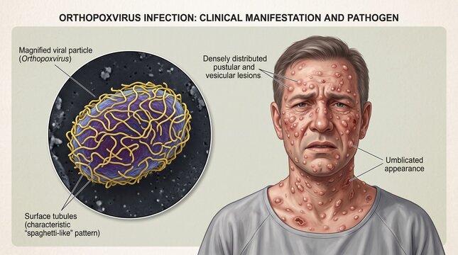 Orthopoxvirus infection clinical manifestation and magnified pathogen