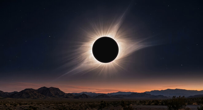 Eclipse Over the Desert