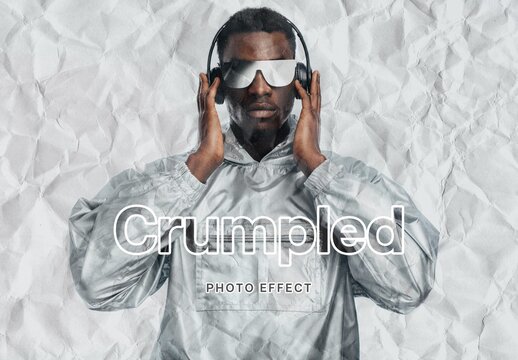 Crumpled Photo Effect For Poster And Social Media Design