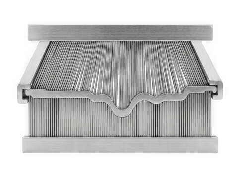 industrial pleated hepa air filter cartridge element isolated on transparent background