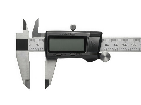 digital vernier caliper precision measurement instrument isolated on transparent background