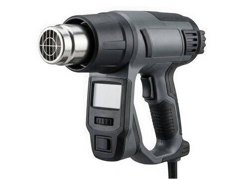 electric heat gun power tool for stripping paint isolated on transparent background