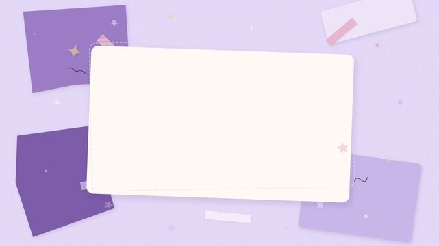 Minimalist Pastel Purple Background with Central Blank Rectangular Space for Text and Digital Content Presentation