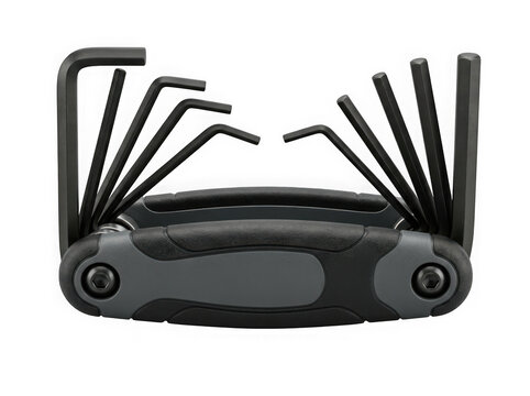folding hex key allen wrench set hand tool isolated on transparent background