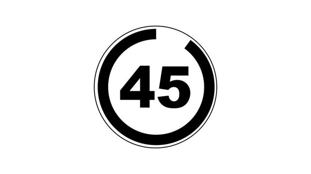 Circle countdown timer 50 seconds animation from 50 to 0 seconds, 50 Seconds countdown timer, Countdown timer, circle countdown animation for special deal Promotions. 4K alpha channel