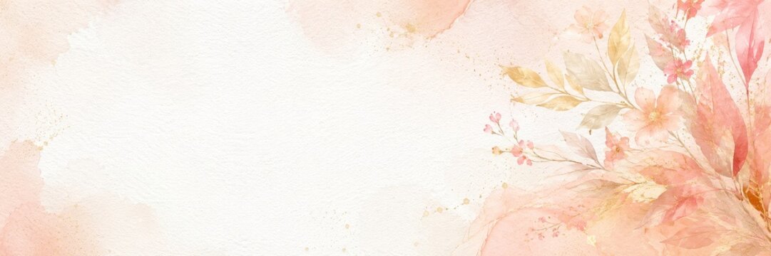 Elegant watercolor floral backdrop featuring gentle pastel hues perfect for promoting mindfulness and themes of gratitude