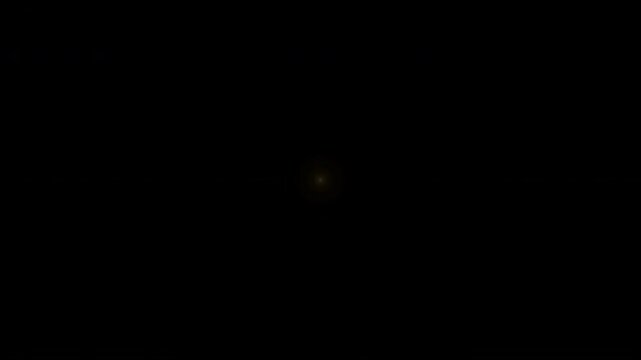 A subtle golden light pulse emerging from a vast void representing a cinematic impact frame for dramatic storytelling animation and motion design