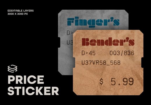 Vintage Price Sticker No 14 For Packaging And Branding Design