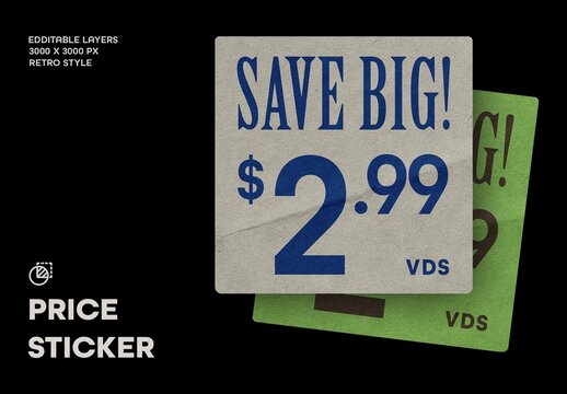 Vintage Price Sticker No 30 For Packaging And Branding Design