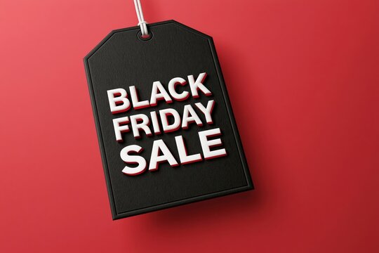 Black Friday sale web banner price tag shaped design template