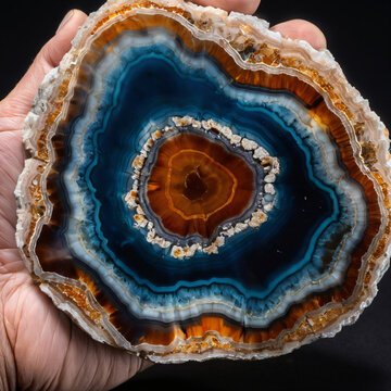 blue and orange agate