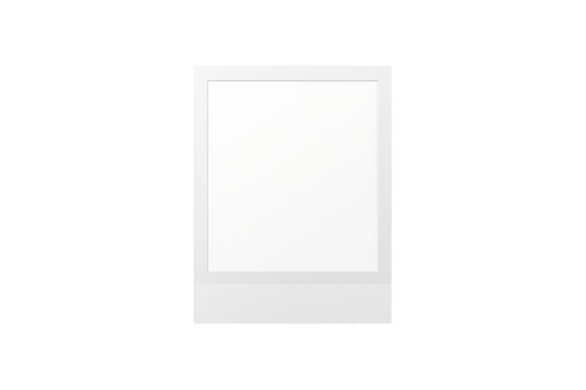 Blank white instant photo frame