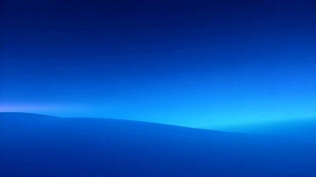 Blue gradient sky transitioning to horizon with distant light source