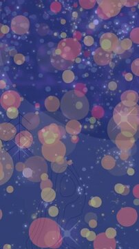 Animation of snow falling over christmas winter scenery