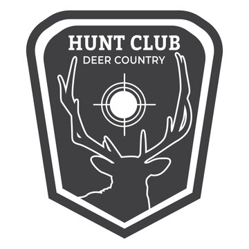Hunt club deer country badge