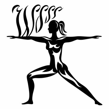 yoga silhouette vector