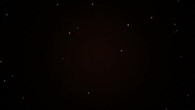Fire Embers Floating Background, Glowing Orange Sparks Ash Particles on Black Animation
