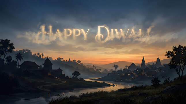 Celebrating the festival of lights a joyful and bright diwali scene