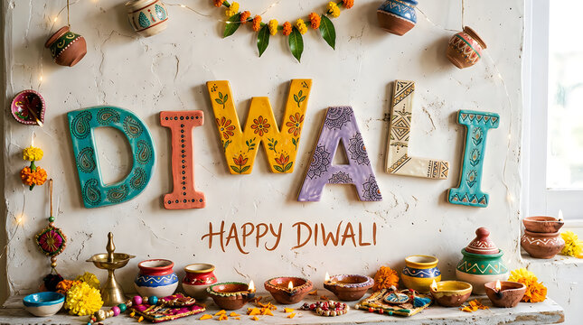 Celebrating the festival of lights a vibrant and joyful diwali scene