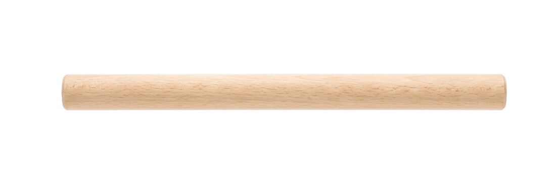 Simple wooden dowel rod isolated on a clean transparent background