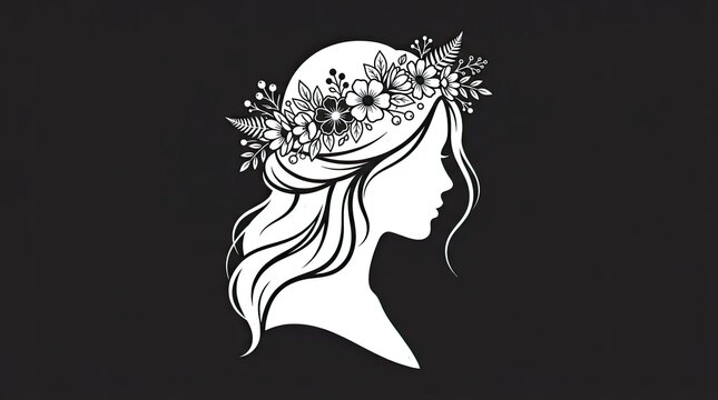 vector image of a woman