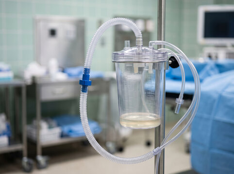 Surgical Vacuum Suction Canister in Operating Theater in Hospital
