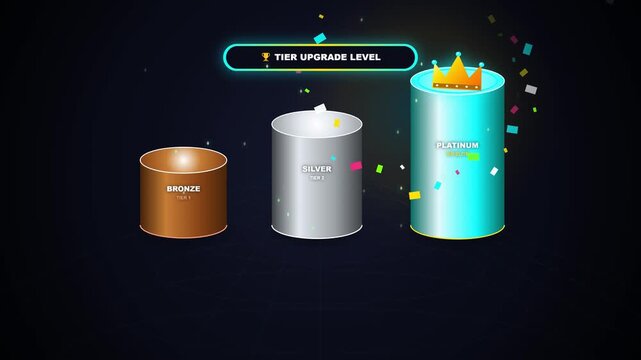 Tier Upgrade Level Progression Animation Concept