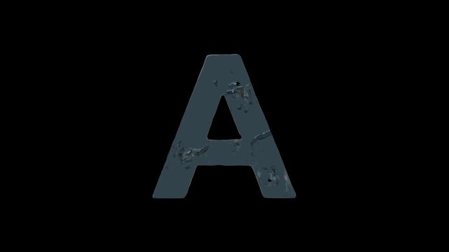 A Water Liquid Alphabet forming a letter made of water