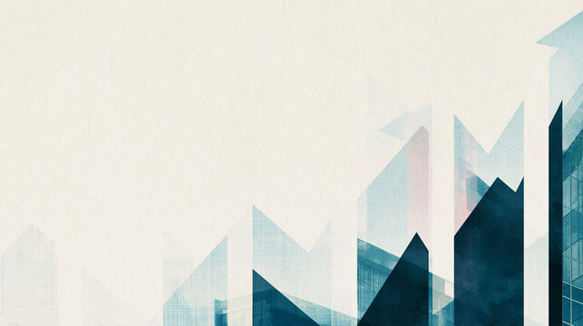 Abstract Geometric Cityscape Background with Copy Space