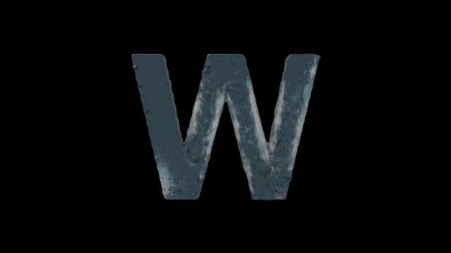 A Water Liquid Alphabet forming a letter made of water