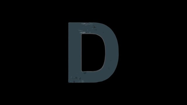 A Water Liquid Alphabet forming a letter made of water