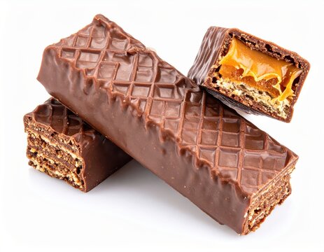 Dark Chocolate Bar with Nuts Isolated on White Background, Broken Cocoa Candy Block for Gourmet Dessert, Sweet Snack, Delicious Food and Tempting Confectionery Concept