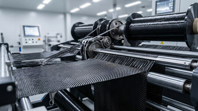 The image shows a large industrial machine with multiple rollers and