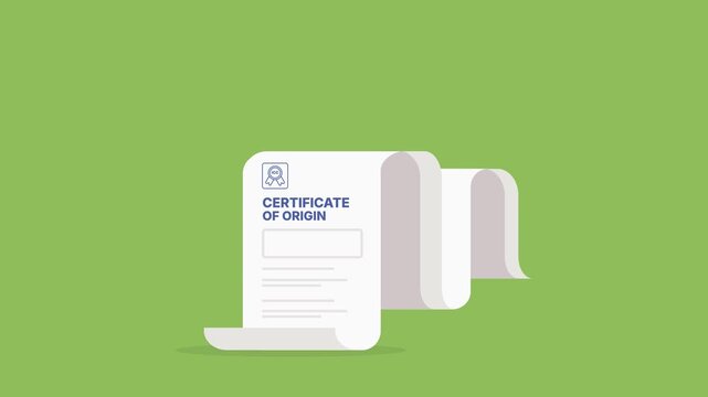 Certificate of Origin Trade Document
