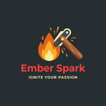 The Ember Spark logo symbolizes the ignition of passion and creativity, ideal for businesses focused on inspiring individuals to pursue their dreams and ignite their potential.