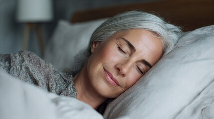 Senior Woman Sleeping Peacefully for Healthy Recovery © sema_srinouljan