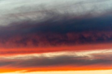 Fototapeta premium Colorful sunset with dramatic sky