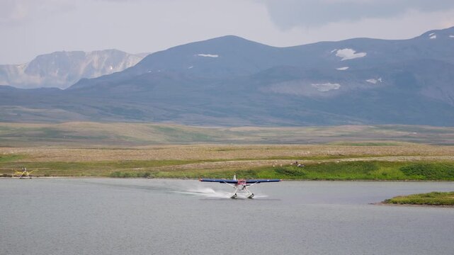 Seaplane Takeoff in Alaska