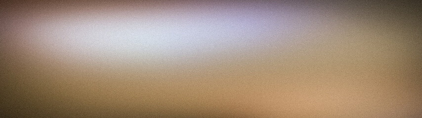 Fototapeta premium Soft gradient abstract background with beige brown white colors grainy texture wide format design for tech wallpaper ban