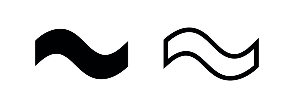 Tilde Wave Icon - Approximate, Sound, or Fluid Motion Symbol