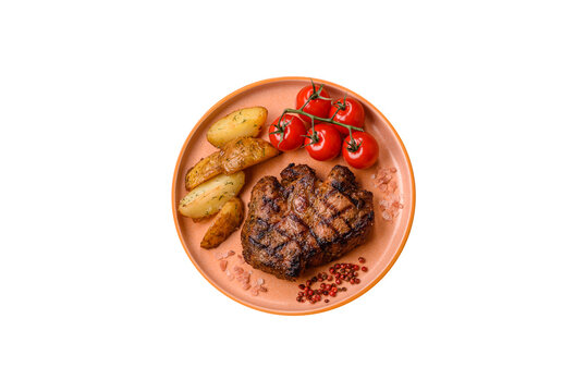 Grilled beef or pork steak seasoned with salt and allspice. Grilled steak