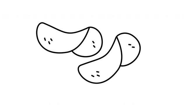 chips salty outline