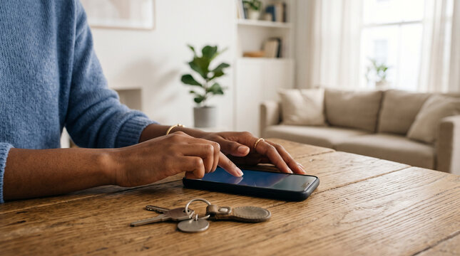 Rental Housing, Black Woman Calling Landlord from Home
