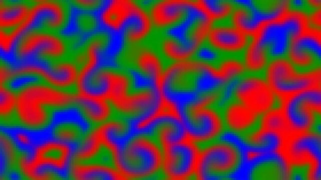 Vibrant RGB Organic Blob Pattern: Blurry Abstract Colorful Shapes