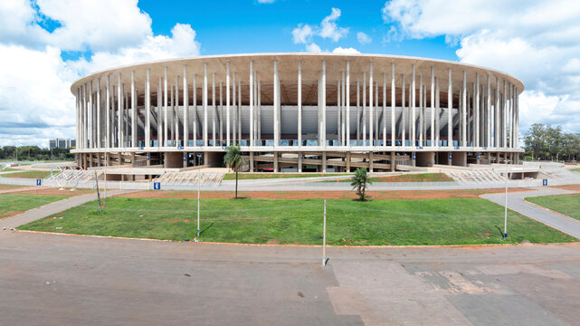 The Man&eacute; Garrincha National Stadium is a soccer stadium and multipurpose arena. Used during the 2014 FIFA World Cup, is the second-largest stadium in Brazil. Bras&iacute;lia, 2025